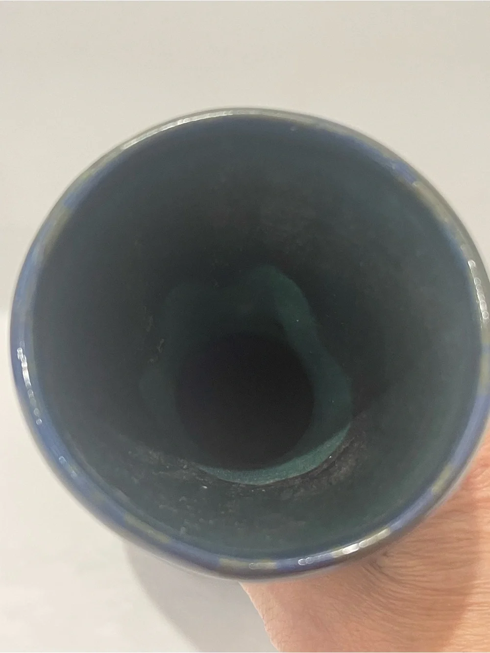 Signed “Monterey Jade” Art pottery 11.5” Tall vase. MCM